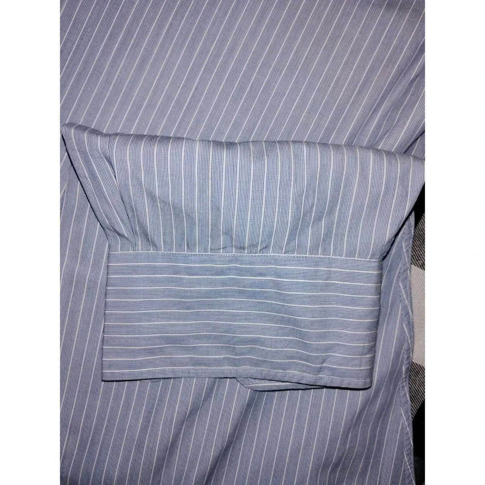 Polo by Ralph Lauren Andrew Dress Shirt Men's 17 32/33 Blue Pinstripe - Z‎